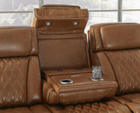 Anvilbrook Power Reclining Sofa in Caramel