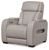 Anvilbrook Power Reclining Sofa with Loveseat and Recliner in Gray