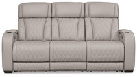 Anvilbrook Power Reclining Sofa with Loveseat and Recliner in Gray