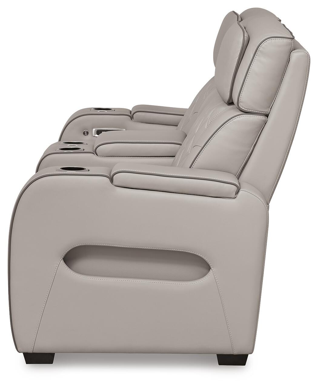 Anvilbrook Power Reclining Sofa with Loveseat and Recliner in Gray