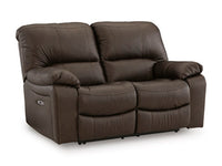 Sheffield Power Reclining Loveseat in Dark Brown