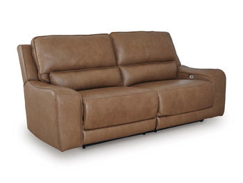 Pennington Power Reclining Sofa in Caramel