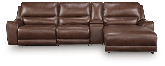 Pennington 4-Piece Reclining Sectional with Chaise and Storage Console II