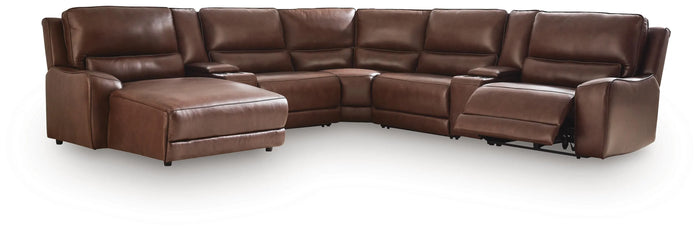 Pennington 7-Piece Reclining Sectional with Chaise and Storage Consoles II