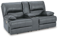 Steelmark Power Reclining Loveseat with Console in Steel