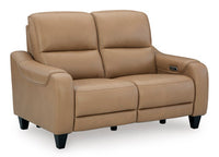 Kingsley Vale Power Reclining Loveseat in Toffee
