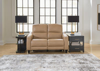 Kingsley Vale Power Reclining Loveseat in Toffee