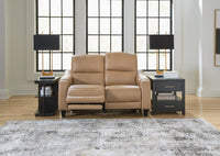 Kingsley Vale Power Reclining Loveseat in Toffee