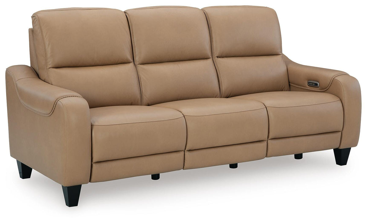 Kingsley Vale Power Reclining Sofa in Toffee