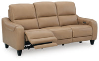 Kingsley Vale Power Reclining Sofa in Toffee