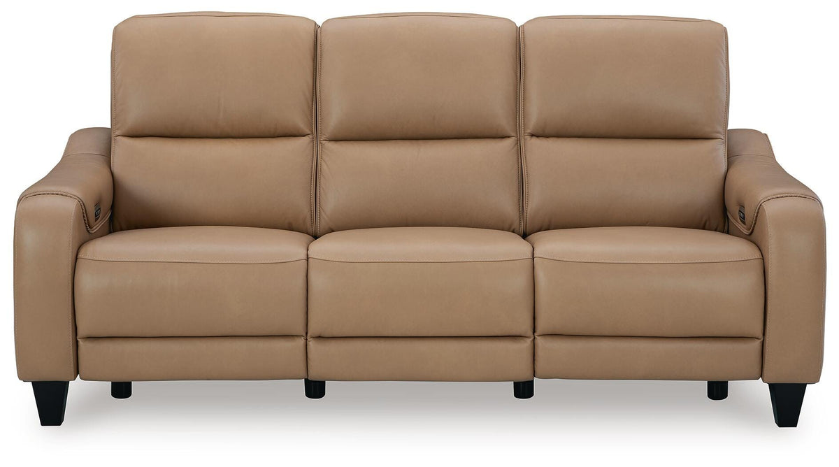Kingsley Vale Power Reclining Sofa in Toffee