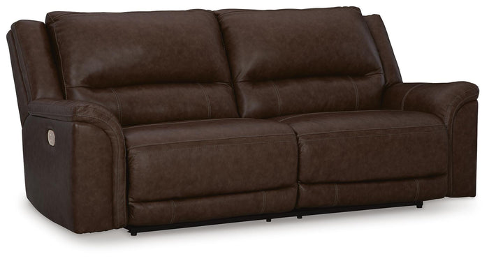 Chatsworth Bay Power Reclining Sofa in Dark Brown