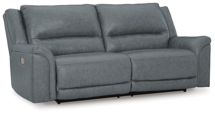 Chatsworth Bay Power Reclining Sofa in Steel