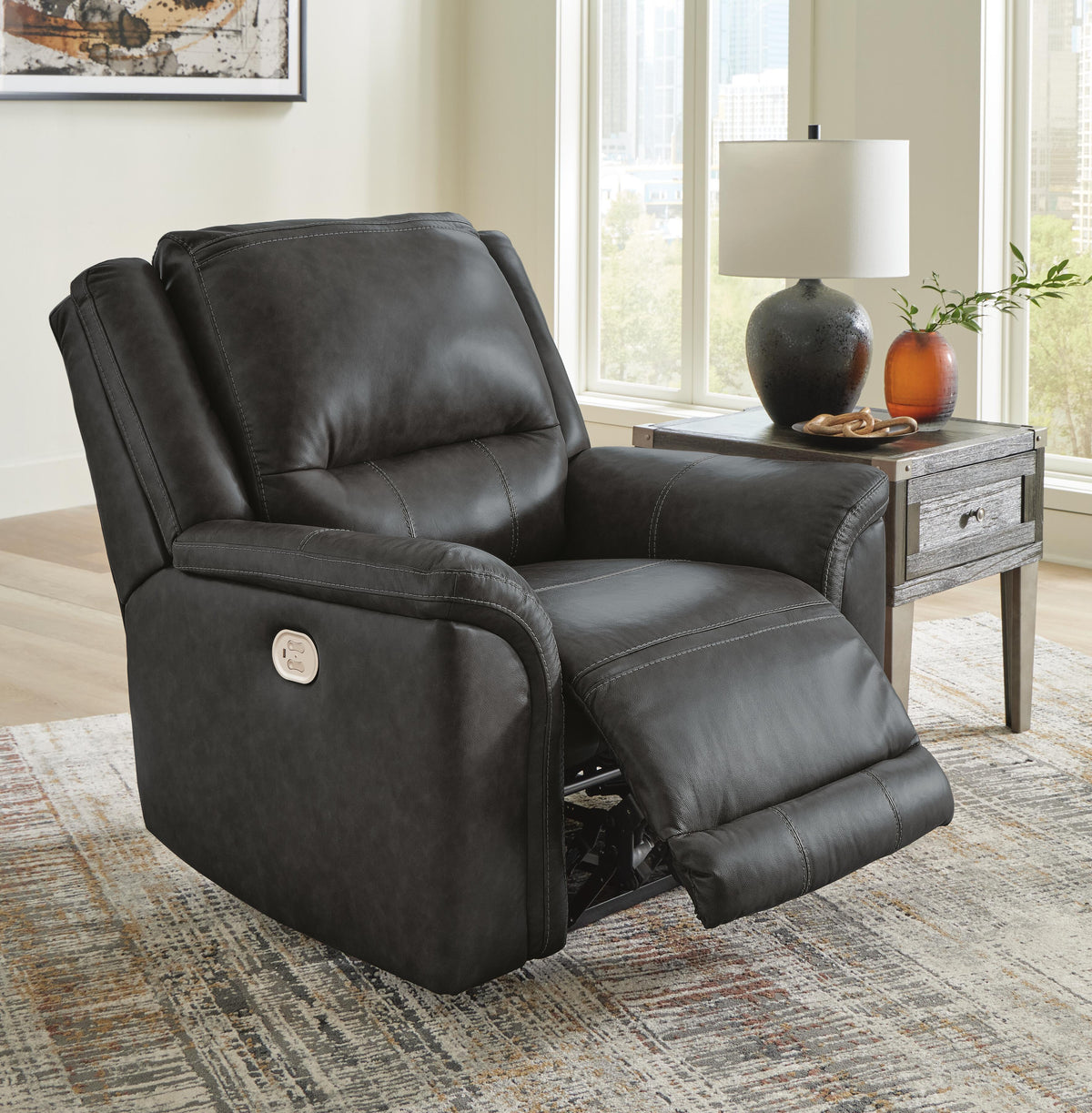 Chatsworth Bay Power Recliner in Storm
